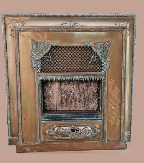 Antieke Chateaux Louis XVI gaskachel koper begin 20ste E, Antiek en Kunst, Antiek | Brons en Koper, Koper, Ophalen