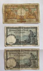 Bankbiljetten België : 2 maal 5 Frank + 1 maal 50 Frank, Ophalen of Verzenden, Bankbiljetten