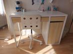 Ikea MICKE bureau wit en licht hout, Ophalen, Gebruikt, Overige typen