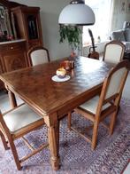Eiken eetkamer Antiek  handmade, Ophalen, Gebruikt, 4 tot 6 stoelen
