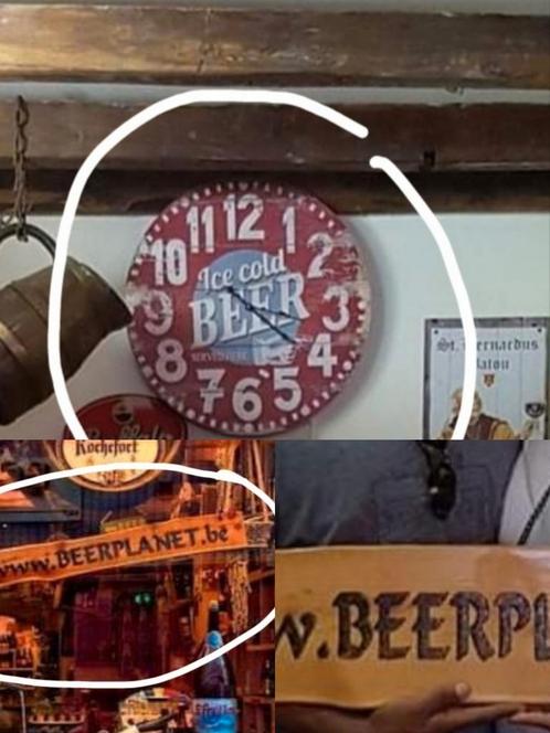 ✓VINTAGE? Beer Prachtige Grote Wandklok, Verzamelen, Biermerken, Gebruikt, Overige typen, Overige merken, Ophalen