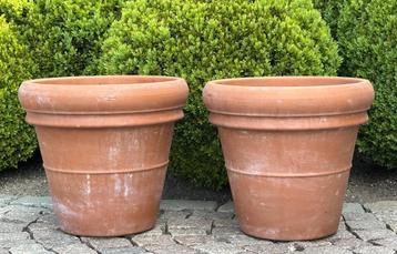 Italiaanse terracotta bloempotten - in uitstekende staat beschikbaar voor biedingen