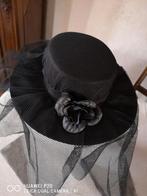 Bonnet vintage en voile noir, Comme neuf, Enlèvement ou Envoi