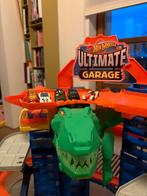 Hot wheels dino garage met 5 hot wheel auto, Kinderen en Baby's, Ophalen, Zo goed als nieuw, Hot Wheels
