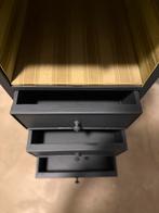 Joli meuble haut ancien à tiroirs avec tablette en marbre, Enlèvement