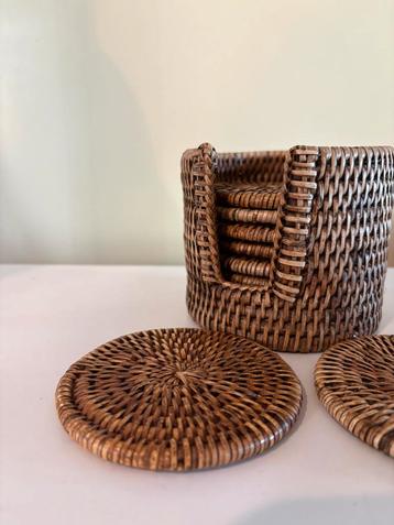 Flamant rotan glas onderzetters (set 10) beschikbaar voor biedingen