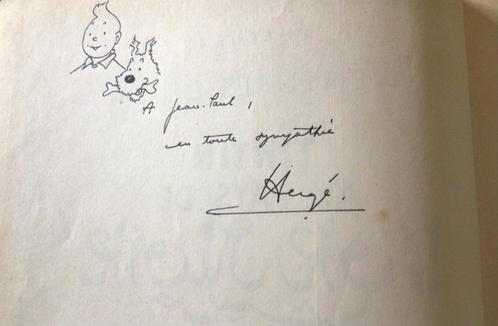 Hergé Tintin Au pays de l’or noir met dédicace 1960, Boeken, Stripverhalen, Ophalen of Verzenden