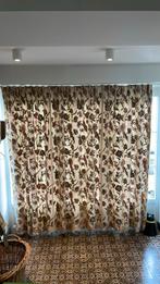 Gordijnen ecru met geborduurde bloemen, Huis en Inrichting, Stoffering | Gordijnen en Lamellen, Ophalen, 200 cm of meer, Landelijk , romantisch