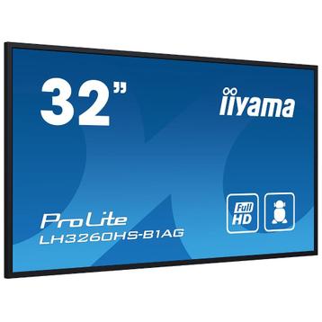Ecran mural 32" LED Full HD - 16:9 [moitié prix!], Haut-parleurs intégrés, HDMI, Iiyama, Full HD