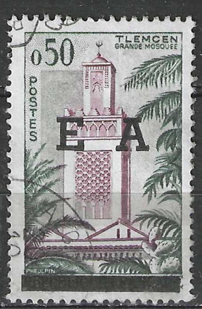 Algerije 1962 - Yvert 362 - Opdruk E.A. - 50 c. (ST), Postzegels en Munten, Postzegels | Afrika, Gestempeld, Verzenden