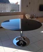 Eettafel keramisch marmer Nero Marquina, Huis en Inrichting, Tafels | Eettafels, Ophalen, Zo goed als nieuw, Rond