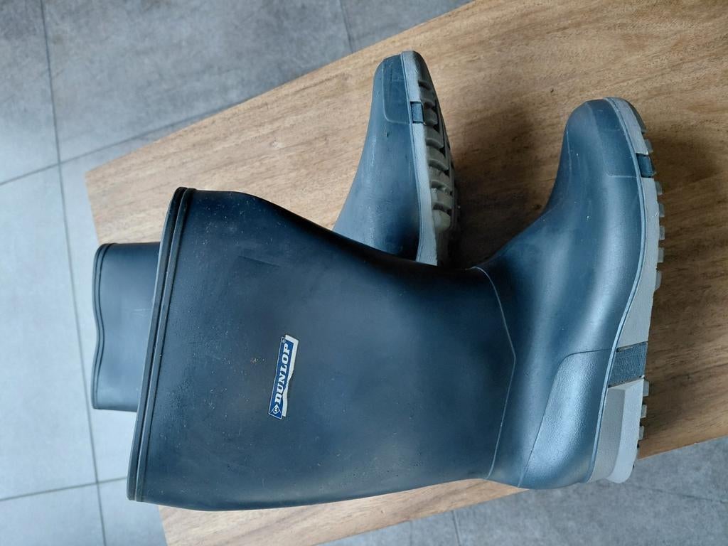 Dunlop regenlaarzen maat 35 blauw, Tuin en Terras, Ophalen, Zo goed als nieuw
