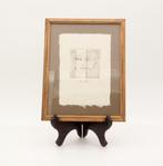 Gestileerd portret- André Colpin gesigneerde litho ex-libris, Antiek en Kunst, Kunst | Litho's en Zeefdrukken, Ophalen of Verzenden