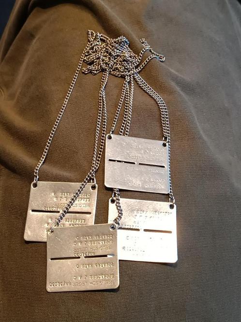 4 ABL immatriculatieplaatjes/dog tags, Verzamelen, Militaria | Algemeen, Landmacht, Overige typen, Ophalen of Verzenden