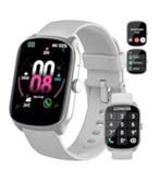 MONTRE CONNECTÉE BLUETOOTH HOMME/FEMME – ÉCRAN HD 1.95" – GR, Afstand, Nieuw, Ophalen of Verzenden, Grijs