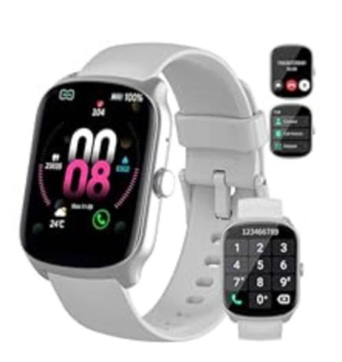 MONTRE CONNECTÉE BLUETOOTH HOMME/FEMME – ÉCRAN HD 1.95" – GR, Handtassen en Accessoires, Smartwatches, Nieuw, Android, Grijs, Afstand