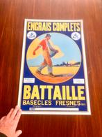 Lithografisch Reclamebord Battailles - 1930s, Ophalen of Verzenden, Zo goed als nieuw, Reclamebord