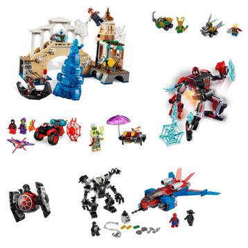 4 sets Lego Spiderman + nog wat kleine sets Marvel Starwars beschikbaar voor biedingen