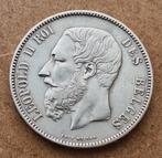 5  Francs. 1869  Leopold ll, Zilver, Ophalen of Verzenden, Zilver, Losse munt