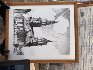 kunst litho tekenin beschikbaar voor biedingen