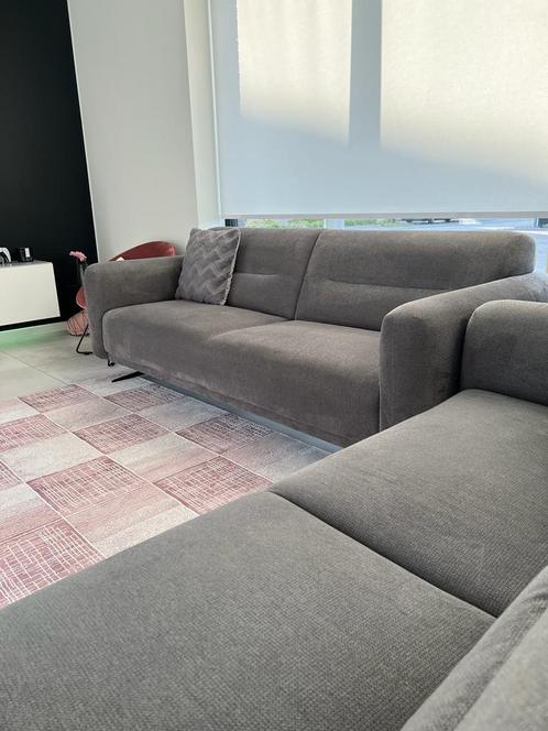 XOOON modern salon 2,5 + 3 zit grijs, Huis en Inrichting, Zetels | Complete zithoeken, Zo goed als nieuw, Metaal, Ophalen