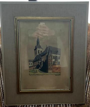 Aquarel - Abdij van t Park - Spaans torentje beschikbaar voor biedingen