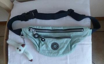 Kipling mintgroene bananenzak + aap beschikbaar voor biedingen