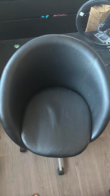 Zwarte IKEA bureaustoel, Huis en Inrichting, Bureaustoelen, Ophalen, Gebruikt, Bureaustoel