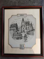 Kader van Hasselt Vintage 38x47 cm Glasgravure, Antiek en Kunst, Ophalen