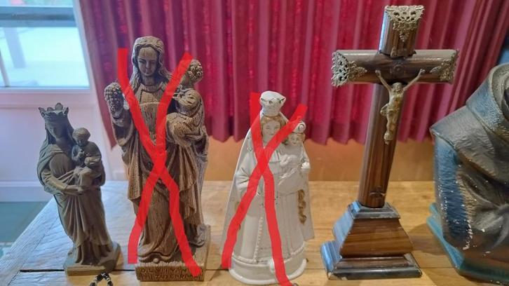 Diverse religieuze beelden en voorwerpen vanaf 2 euro, Antiek en Kunst, Antiek | Religieuze voorwerpen, Ophalen