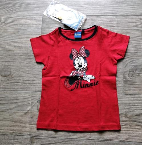 Rood Minnie Mouse T-Shirt met Glittertjes - 4 Jaar, Enfants & Bébés, Vêtements enfant | Taille 104, Neuf, Fille, Chemise ou À manches longues