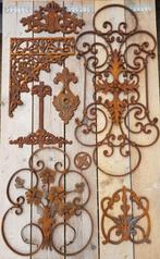 Diverse elementen ornamenten gietijzer poort hekwerk deur, Ophalen of Verzenden