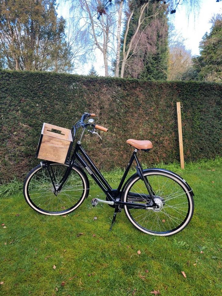 Damesfiets met houten bak, Fietsen en Brommers, Fietsen | Dames | Omafietsen, Ophalen