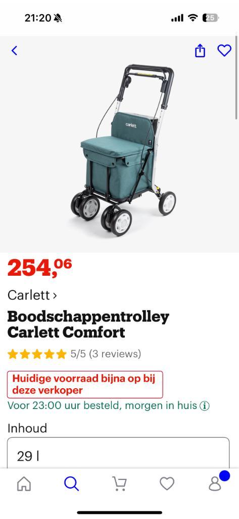 Chariot d'achats Carlett, Divers, Déambulateurs, Neuf, Enlèvement