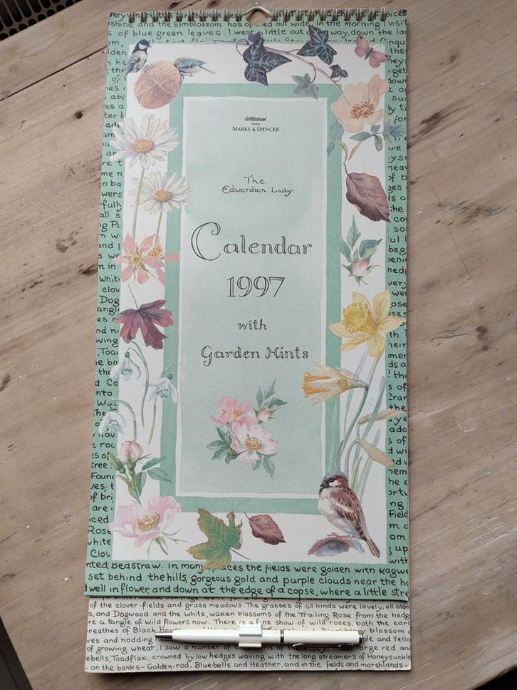 Engelse tuinkalender - Calendar 1997 with Garden Hints, Diversen, Kalenders, Zo goed als nieuw, Ophalen of Verzenden