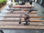 Lot werphengels met en zonder molen, Ophalen, Gebruikt, Complete hengel