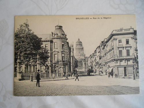 3 ansichtkaarten van de Regentschapsstraat in Brussel, Verzamelen, Postkaarten | België, Gelopen, Brussel (Gewest), Voor 1920