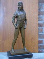 Gesigneerd bronzen beeld, Michael Jackson op marmer., Antiek en Kunst, Ophalen of Verzenden, Brons