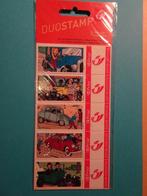 Feuillet 5 timbres Prior Tintin Duostamp - Les voitures, Enlèvement ou Envoi, Tintin, Neuf, Image, Affiche ou Autocollant
