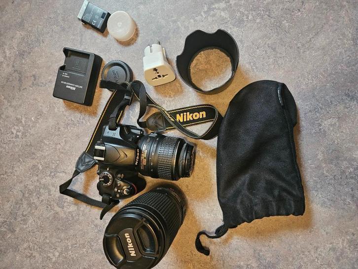 Nikon Camera D3200 + materiaal, Audio, Tv en Foto, Fotocamera's Digitaal, Gebruikt, Spiegelreflex, Nikon, Ophalen