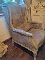 Landelijk fauteuil met poef, Huis en Inrichting, Fauteuils, Ophalen of Verzenden