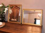 2 miroirs dorés anciens identiques L 43cm L 57cm, Maison & Meubles, Rectangulaire, Moins de 50 cm, Enlèvement, Utilisé