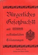 bürgerliches gesetzbuch mit volkstümliche erlaeuterungen1900, Verzenden, Europa, 20e eeuw of later, Gelezen
