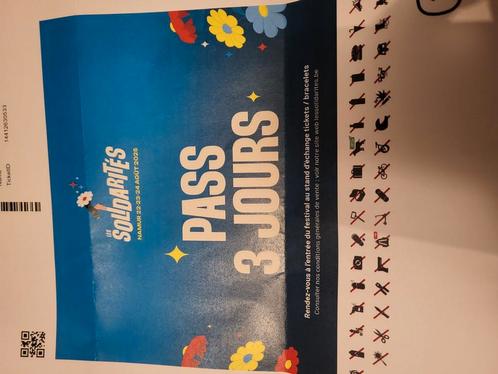 Solidarités Namur 2 Pass 3 jours, Tickets en Kaartjes, Evenementen en Festivals