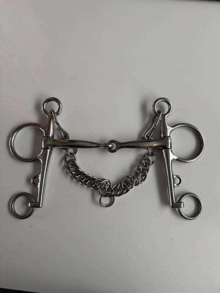 Pelham bit, Dieren en Toebehoren, Paarden en Pony's | Hoofdstellen en Tuigage, Zo goed als nieuw, Recreatie, Ophalen of Verzenden