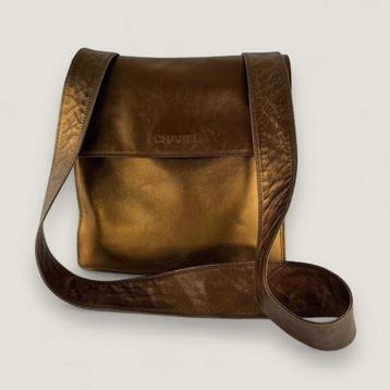 Chanel vintage schoudertas metallic goud beschikbaar voor biedingen