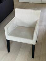 8 x fauteuil / stoel met linnen stof en houten poten, Maison & Meubles, Chaises, Comme neuf, Cinq, Six Chaises ou plus, Enlèvement ou Envoi