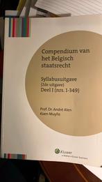 Compendium van het Belgisch Staatsrecht - syllabus uitgave, Livres, Livres d'étude & Cours, Utilisé, Enlèvement ou Envoi
