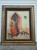 huile sur toile maroufle grenade signe romeo dumoulin 1935, Antiek en Kunst, Ophalen of Verzenden