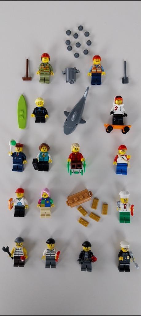 Lego 15 nieuwe minifiguren met accessoires + haai (Nieuw!!!), Kinderen en Baby's, Speelgoed | Duplo en Lego, Nieuw, Lego, Complete set